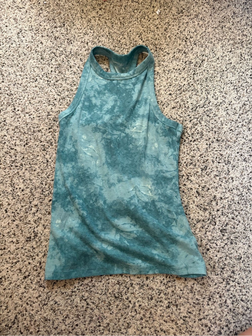 Old Navy Teal Marble Racerback Tank Top